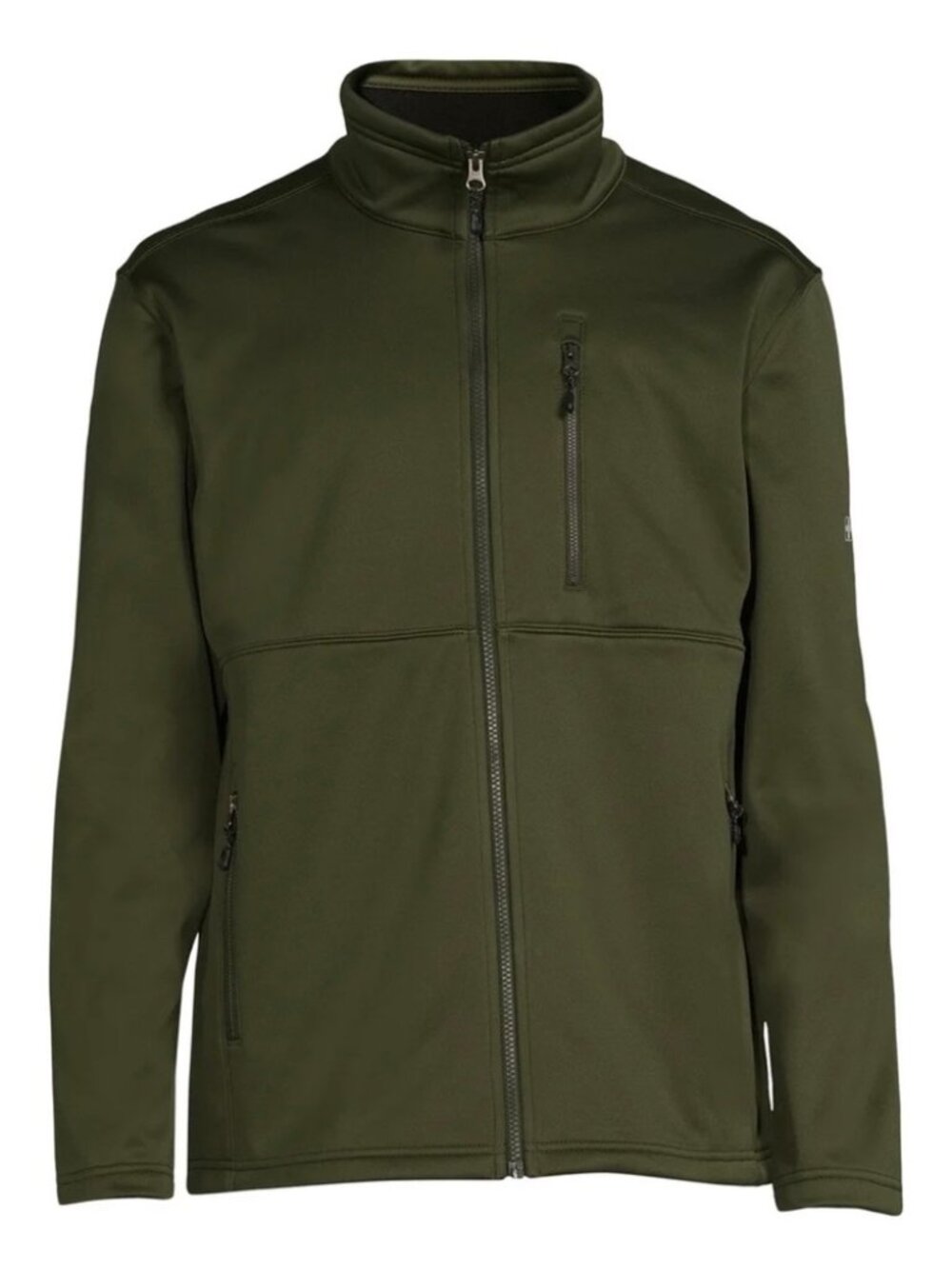 Swiss Tech Men’s Softshell Jacket Olive Green Wind & Water Resistant L (42-44)